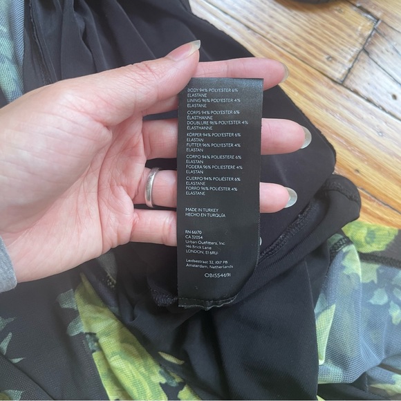 Urban Outfitters mesh sheer floral 90s dottie collared mini shirt dress size S - Picture 7 of 13